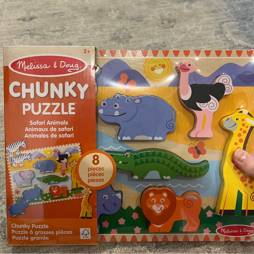 Melissa & Doug Safari Animals Chunky Puzzle - Multicolor